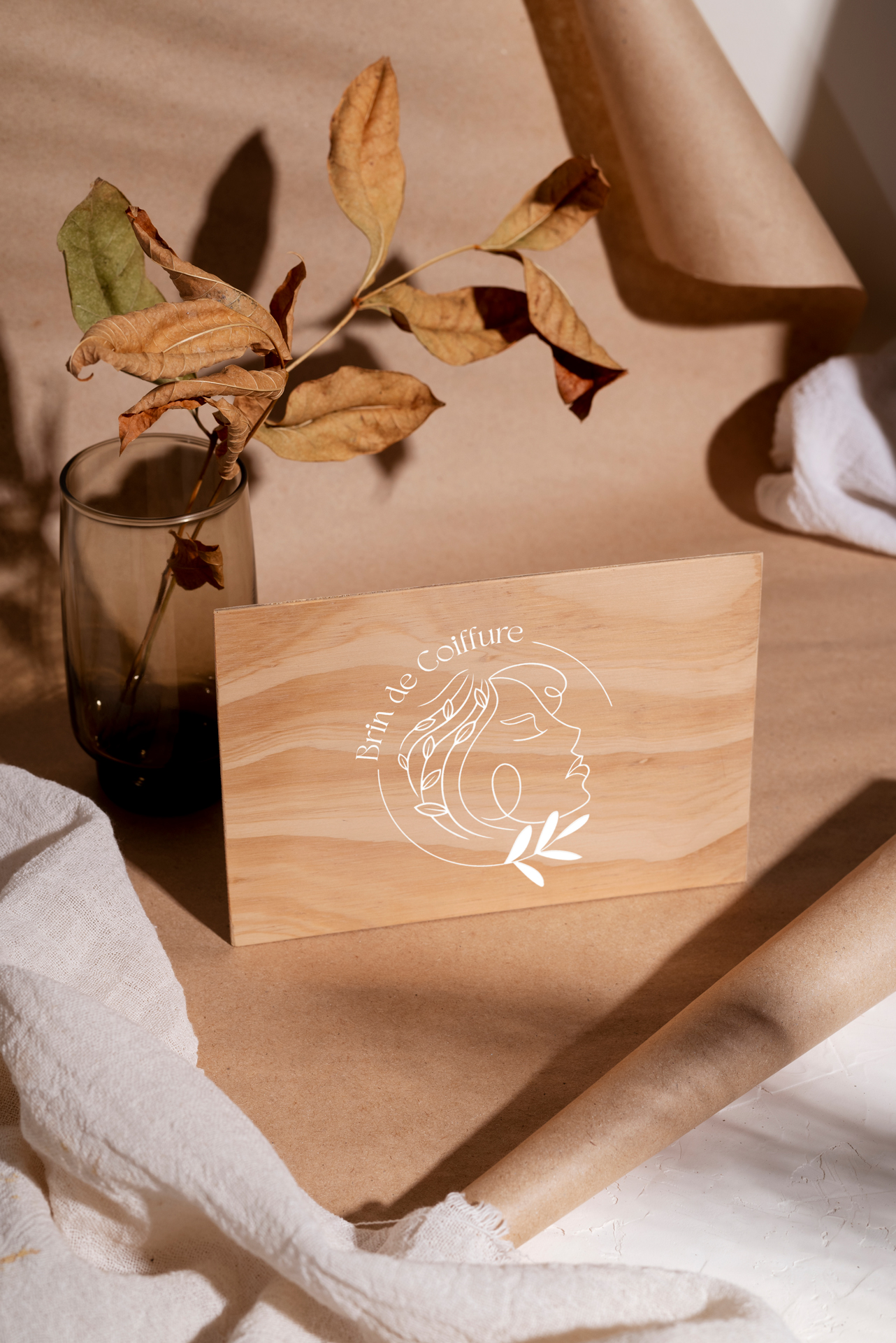 Logo Brin de Coiffure, nuances or et nude