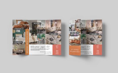 Création de dépliants promotionnels pour Meubles At Home