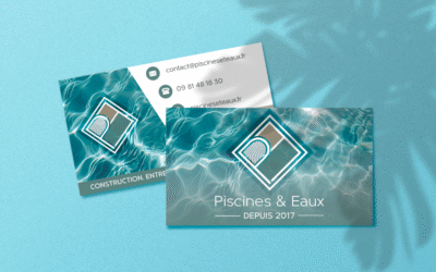 Cartes de visite pour Piscines et Eaux